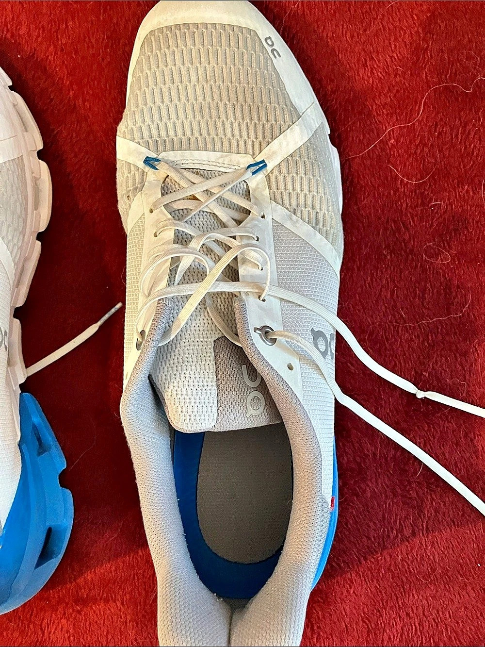 On Cloudflyer Athletic Sneakers White & Blue